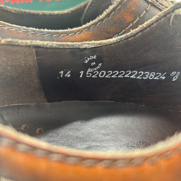 Mephisto Waino Leather Derby Shoes Lace Up Dark Brown Men 9 Tried On Comfort - Picture 9 of 10